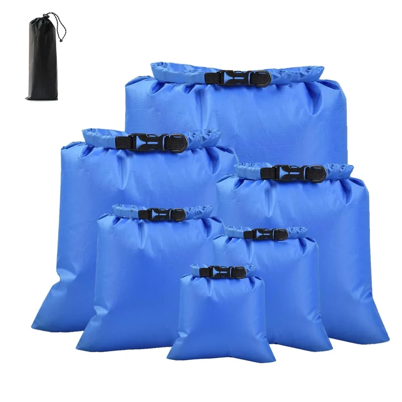 ILZAR 6 Pcs Small Dry Bag, Waterproof Swim Bag for Swimming, Hiking, Waterproof Bags for Travel (1.5L, 2.5L, 3L, 3.5L, 5L, 8L)