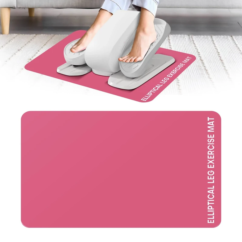 Under Desk Elliptical Mat - Non-Slip Exercise Equipment for Peloton Bike, Small Exercise Mat for Desk Workout Equipment