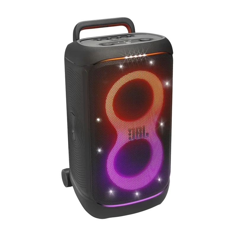 JBL PartyBox 520 - Portable Battery-Powered Party Speaker with AI Sound Boost, Up to 15 Hours of Play time, IPX4 Splash Proof, Multi-Speaker Connection by Auracast, and Telescopic Handle (Black)