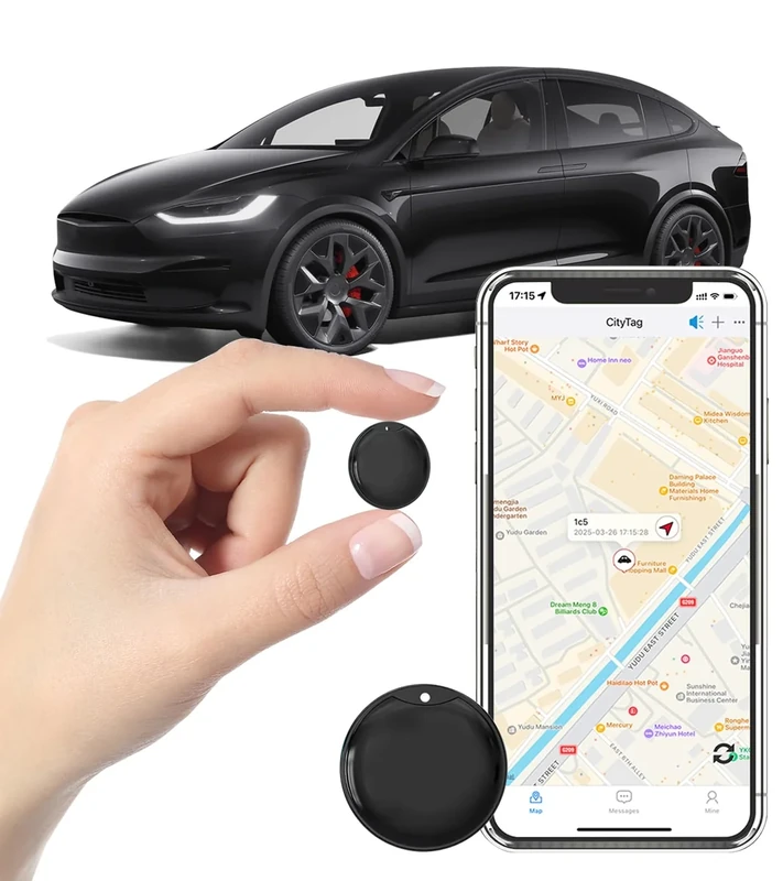 Icehar GPS Tracker for Vehicles - Hidden Mini, Free Forever (Black)