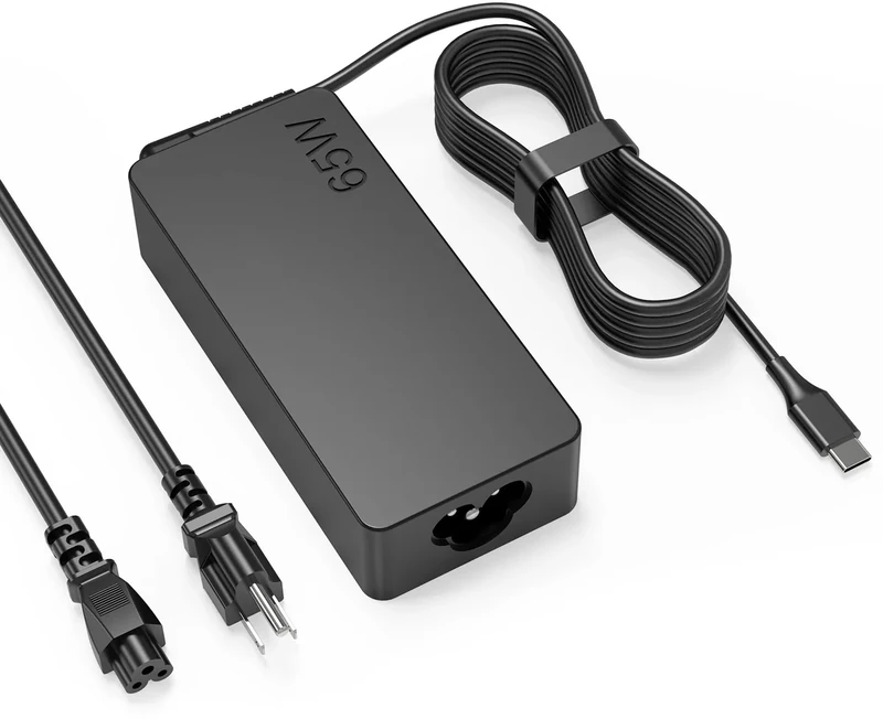 YUERYE 65W USB C Laptop Charger Compatible with Lenovo ThinkPad T14 T15 T16 E14 E15 T480S T580S E480 E580 X1 Carboon Yoga 7i 9i C930 C940 Chromebook C330 S330 Fast Power Adapter