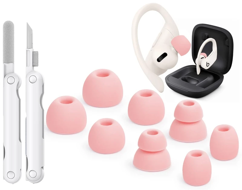 Polislime 4 Pair Ear Tips for Powerbeats Pro - Set & Cleaning Pen