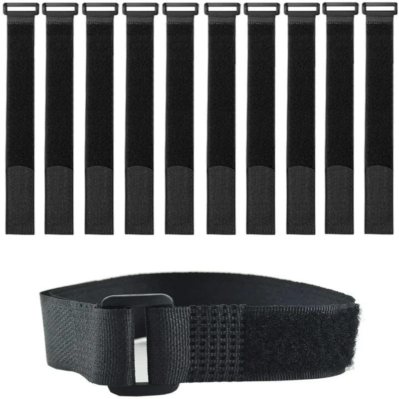 HUAHAITGCH 10-Pack Reusable 20x1in Cable Ties - Hook & Loop Straps