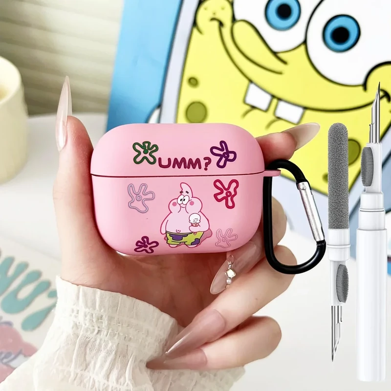 Cute Case for Airpod Pro/Pro 2 Gen Cases 2019/2022, Funny 3D Cartoon Kawaii Cool Cover with Cleaning Kit & Keychain for Apple Airpod Pro 2nd/1st Generation for Boys Girls Kids Teen，Pink PStar