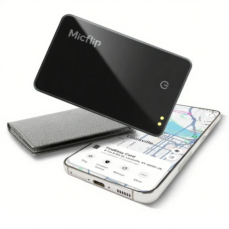 MICFLIP Wallet Tracker Card (Samsung Only),Rechargeable Bluetooth Smart Card Finder Work with Samsung SmartThings APP,0.08in Ultra-Thin Galaxy Smart Tag for Wallets,Passports & Luggage（1 Pack）
