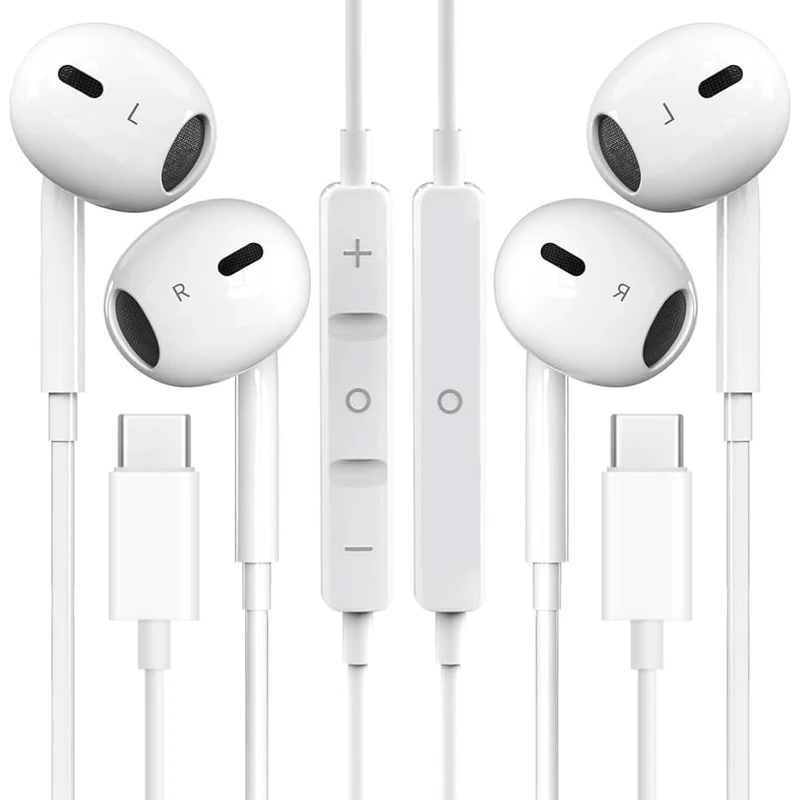 Case Logic USB-C Earbuds 2-Pack - Mic, Volume & Stereo for iPhone 16