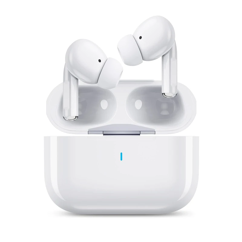 Wireless Earbuds for iPhone, 5.3 Bluetooth Headphones for Apple Earbuds Wireless, ENC Noise Cancelling 40Hrs Playback in Ear Air Buds Pods HiFi Bass for iPhone 17 16 15/iPad/PC/Laptop/Switch/White