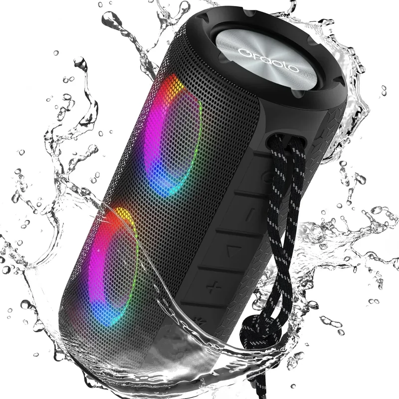 BUGANI Luster Speaker - RGB Lights, 24h Play, IPX6 Waterproof