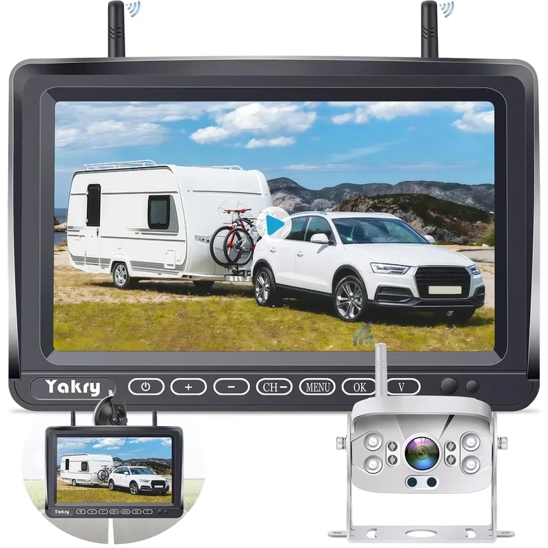 Yakry Y27 RV Backup Camera - 7" 1080P HD, 320ft Range, Night Vision
