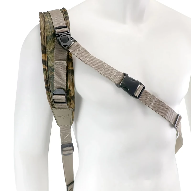 HUNTPAL Stalker Sling for Rifle Shotgun & Crossbow, Hands-Free Tactical Backpack Gun Sling with Quick Release Crossbody Stabilizing Cord, Universal Neoprene Padded Hunting Outdoor Shoulder Strap