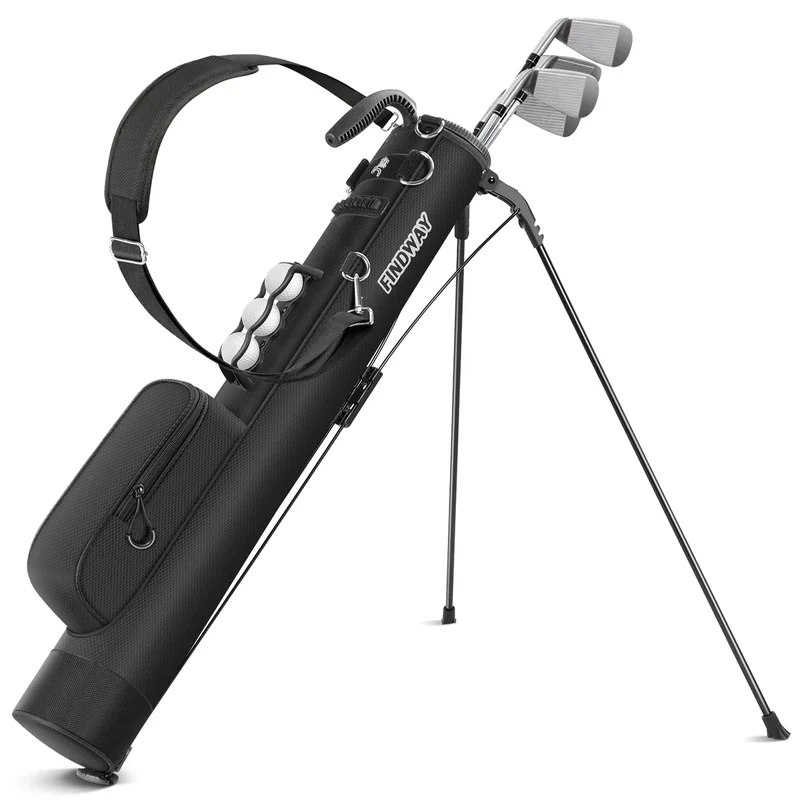 Findway Golf Stand Bag, Small Golf Bag for The Driving Range, Par 3 and Executive Courses, Lightweight Golf Club Carry Bag with Ball Holder and Pockets for Men Women