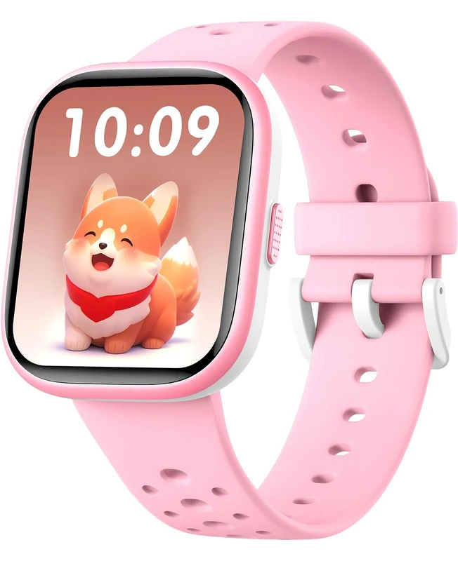 Heroange Kids Smart Watch for Girls Boys,IP68 Waterproof Kids Fitness Tracker Watch with 1.83" Face,Heart Rate Sleep Monitor,19 Sport Modes,Puzzle Games with APP,Great Gifts for Teens 6+ (Pink)