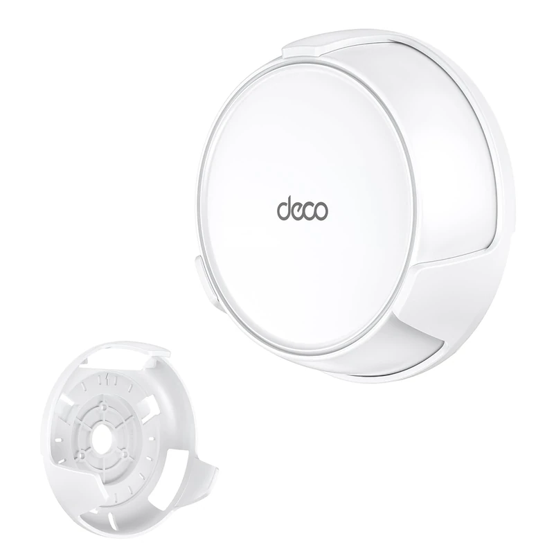 Wall Mount Holder for TP-Link Deco BE23/BE25/BE3600/BE5000 WiFi 7 Mesh Wi-Fi System – Space-Saving Bracket with Hidden Cable Management, Secure & Stylish Design for Home and Office(White, 1-Pack)