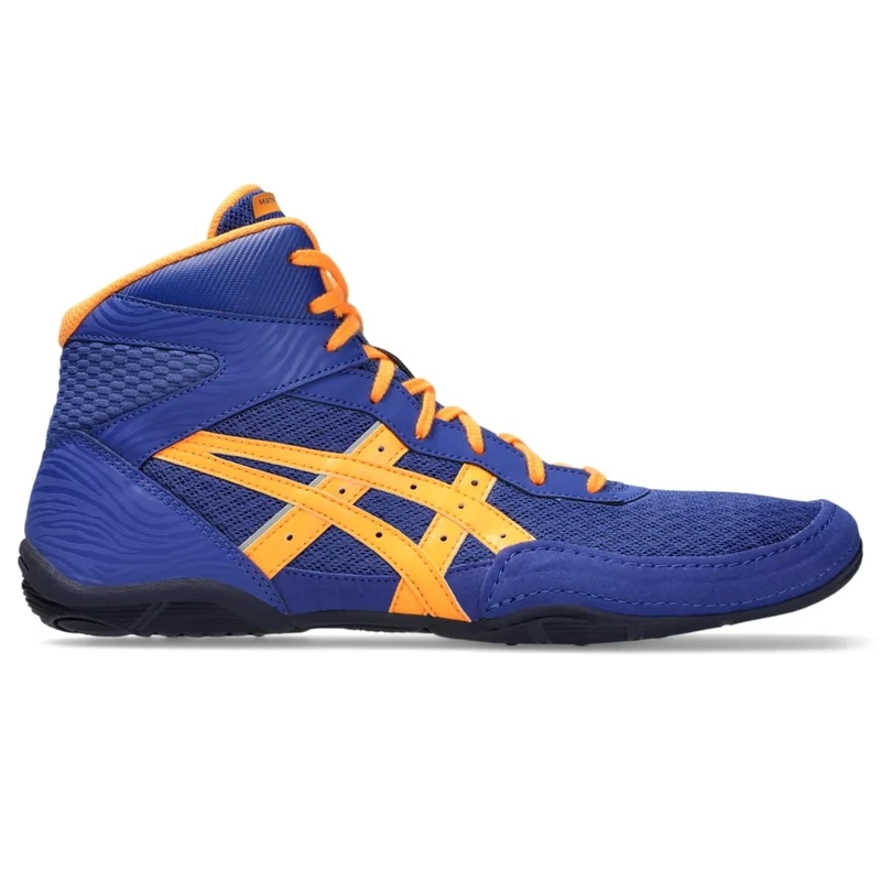 ASICS Men's Matflex 7 Wrestling Shoes, 8.5, Dark Cobalt/Orange POP