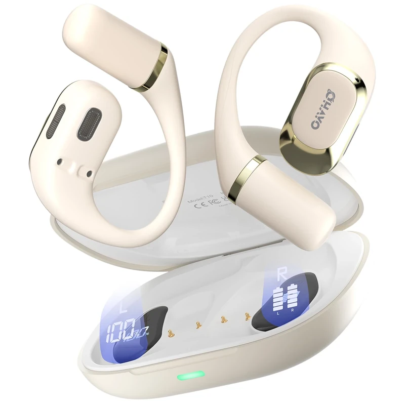 OHAYO Open Ear Bluetooth 5.4 Headphones - 40H Playtime, IPX6 Waterproof