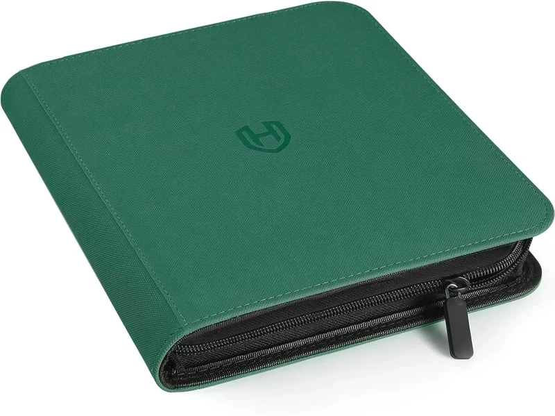 Card Binder 16 Pocket with Zipper, 1024 Pockets Trading Card Holder Book, Premium PU Cover Zip Folder Binder, Side Loading Carrying Case Binder Album for TCG, MTG, Sports Cards, Game Cards