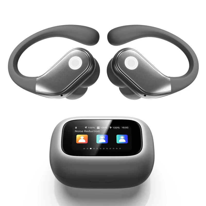 jaddsa ANC Wireless Earbuds - Bluetooth 5.4, Bass Stereo - Grey