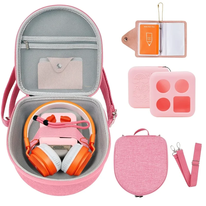 MGZNMTY Hard Case for Yoto Mini 2024 - 3-in-1 Travel Bundle Pink