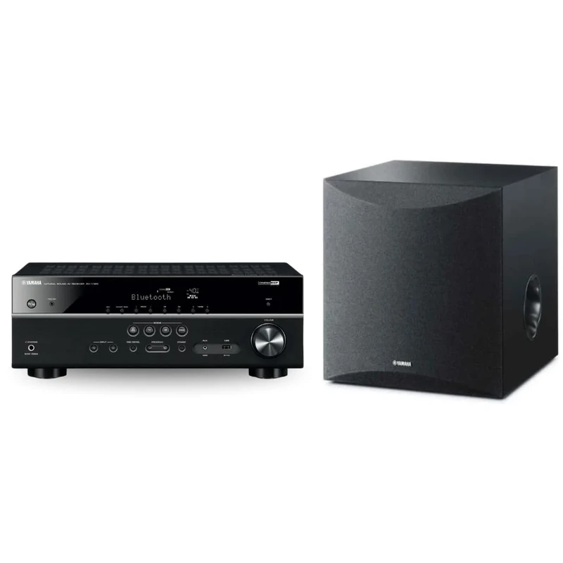 Yamaha RX-V385 5.1-Channel AV Receiver with 4K HDR & 100W Subwoofer