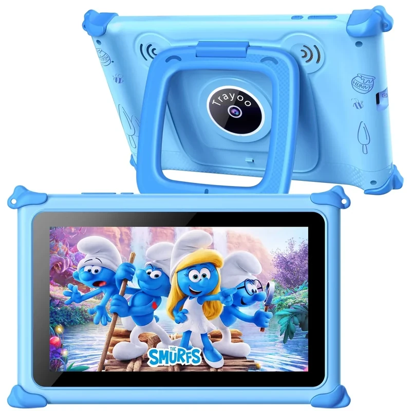 Trayoo Kids Tablet, 7IN Toddler Tablet for Kids with 32GB ROM, Shockproof Case, Education Apps Pre-Installed, Parental Control, WiFi, Netflix, YouTube