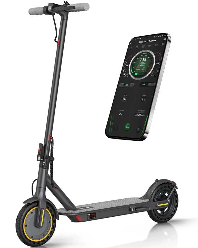 Qlaway 8.5" E Scooter for Adults 19 MPH 350W Motor 288.6WH Battery, Motorized Up to 22 Miles Range, Foldable Scooter Bearing 265 LBS/APP
