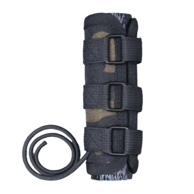 NITIIKA 5 Inch Suppressor Cover with Burn Proof Micro Fiber Sleeve, 1000℉ Heat Resistant Inner Fiberglass & Silicon Lining Suppressor Wrap,Flame-Retardant Cover Protective Sleeve for Suppressor