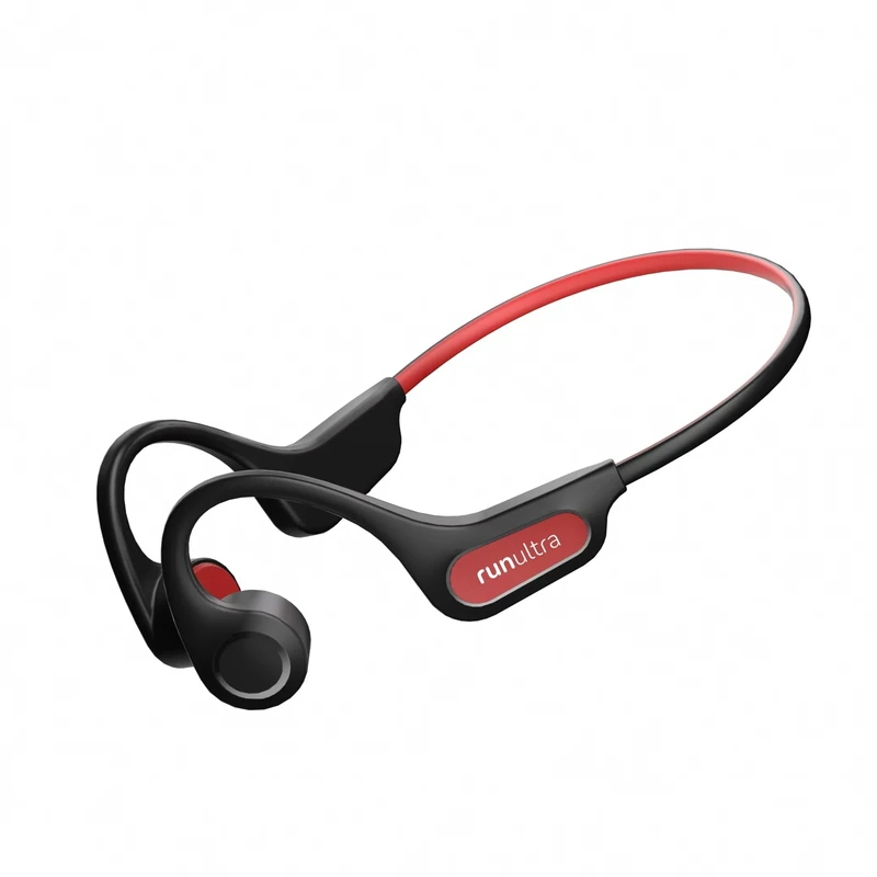 Bone Conduction Headphones, Open Ear, Bluetooth 6.0, IPX6 Sweatproof, Lightweight Comfortable Stable Fit Sports Wireless Earphones for Safe Running, Cycling, Gym Workouts, Hiking, 8H Playtime (Red)