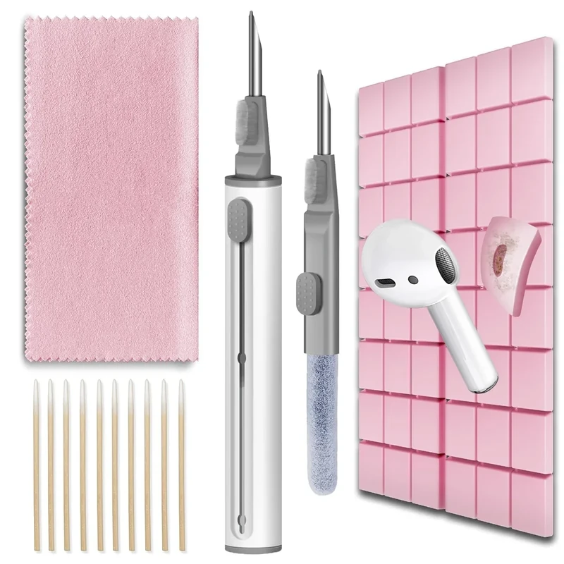 MOLOPPO Cleaning Putty,Phone Cleaning Kit with Clean Pen, Remove Ear Wax&Dirt&Gunk from Device's Small Crevices, for AirPod Cleaner Kit for Airpods Charging Case/Headphones/Electronics