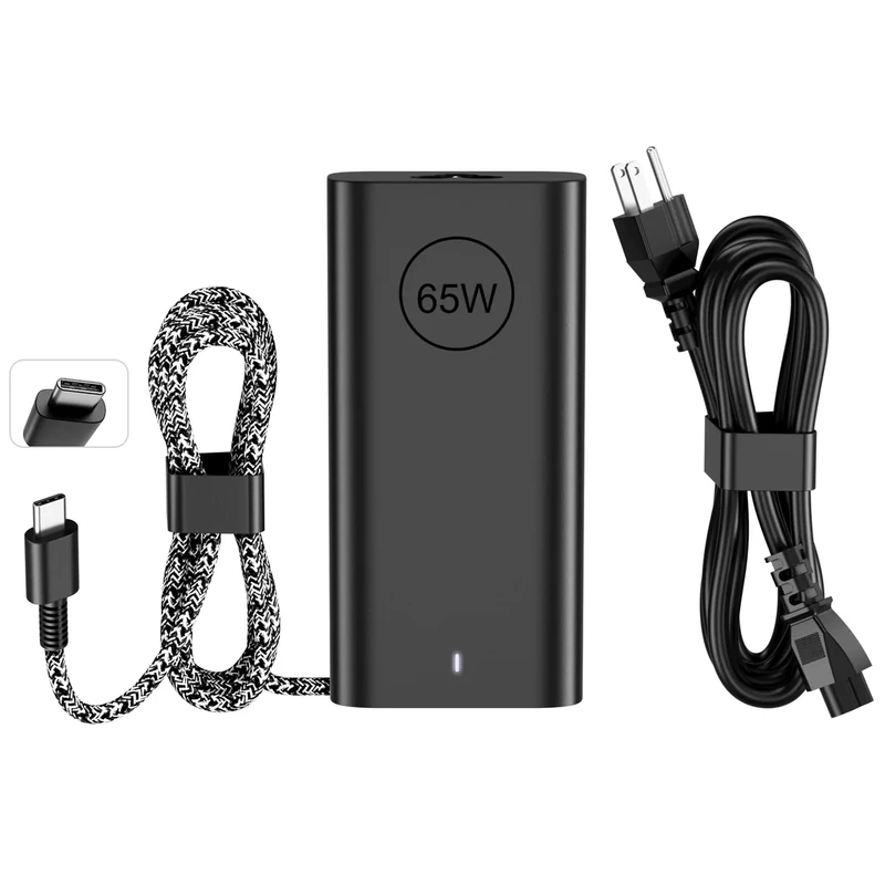 INEXEWOC 65W USB-C Laptop Charger - Dell Latitude & XPS 13 Compatible
