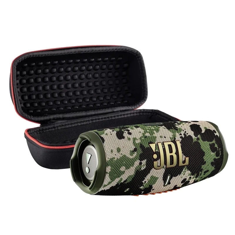 JBL Charge 5 Wireless Bluetooth Speaker (Squad) | Rugged IP67 Waterproof Outdoor Audio with Deep Bass & 20H Playtime | Includes Protective Travel Case for Beach, Hiking, Camping, and More