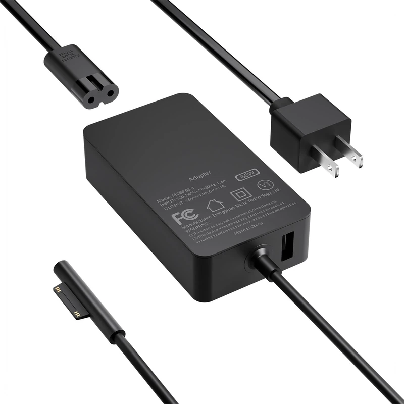 MARSDOCK 65W USB-C Charger for Microsoft Surface Pro & Laptop - 10FT