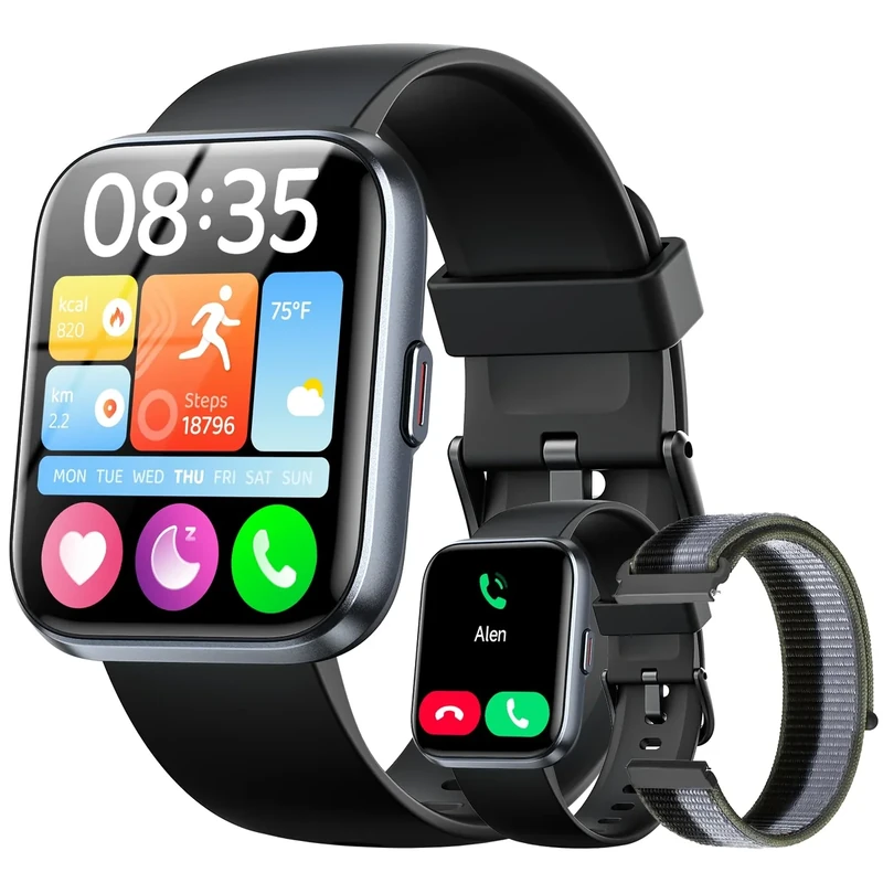 Hingso 1.85" Smartwatch - Call, SpO2, 3ATM Waterproof, 120+ Sports