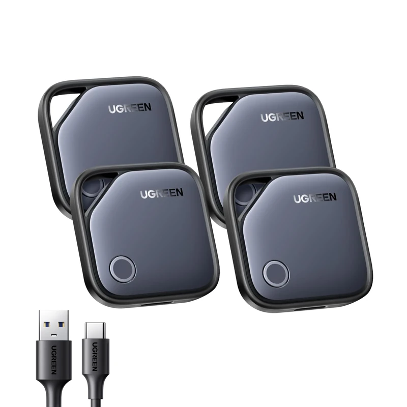 UGREEN FineTrack 2-Pack iOS Air Tracker Tag with 1-Year USB-C Battery