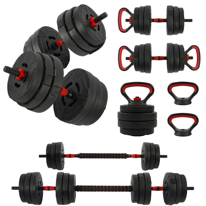 Fitvids Adjustable Dumbbell Set, 40lbs or 60lbs Free Weights Set with Connector, 2 in 1 or 4 in 1 Changeable Dumbbells and Barbell for Exercise and Fitness