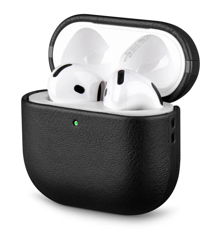 lopie Leather Case for AirPods 4 - Full Grain Cover with Lanyard