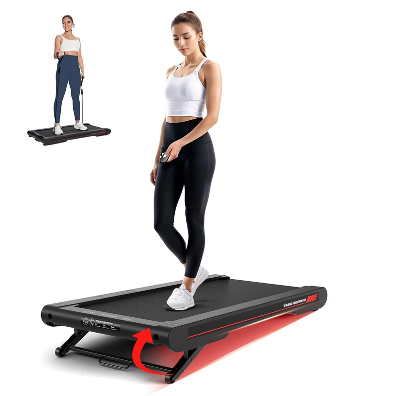Sperax Walking Vibration Pad with Manual Incline,4-in-1 Under Desk Treadmill with APP Vibration Machine, Suitable for Home and Office use