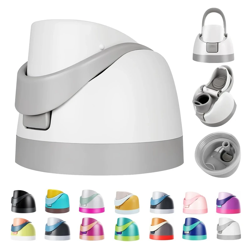 TideBloom Replacement Lid for Owala Freesip, One Button Water Bottle Top Lid Compatible with Owala Cup 16oz 24oz 32oz 40oz, BPA-Free Leakproof Replacement Accessory for Owala Freesip (White)