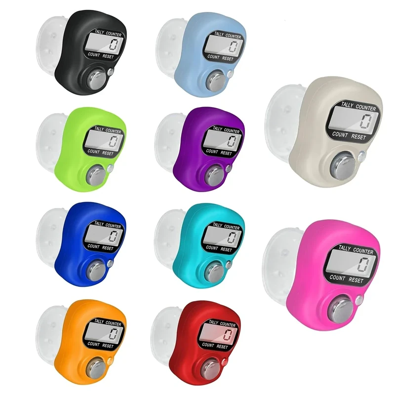 Koicaxy Electronic Finger Counter 10 Pack, Resettable Hand Tally, 5 Digit Number and LCD Electronic Digital Display, Handheld Clicker Counting