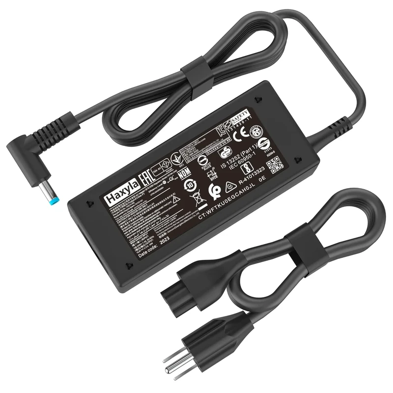 45W Charger HSTNN-DA40 Compatible with HP Pavilion Notebook 15 15-f233wm 15-f272wm TPN-LA15 TPN-C125 L25296-004 L25296-002 L25296-001 HSTNN-LA40 r-41013153 19.5V 2.31A Blue tip Laptop Power Adapter
