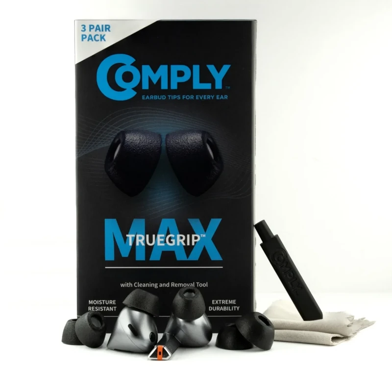 Comply TrueGrip MAX Earbud Tips for Galaxy Buds3 Pro - 3 Pairs Black