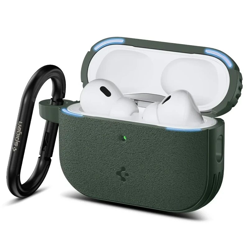 Spigen AirPods Pro 3 Case - Vault Midnight Green with Lock Magnets