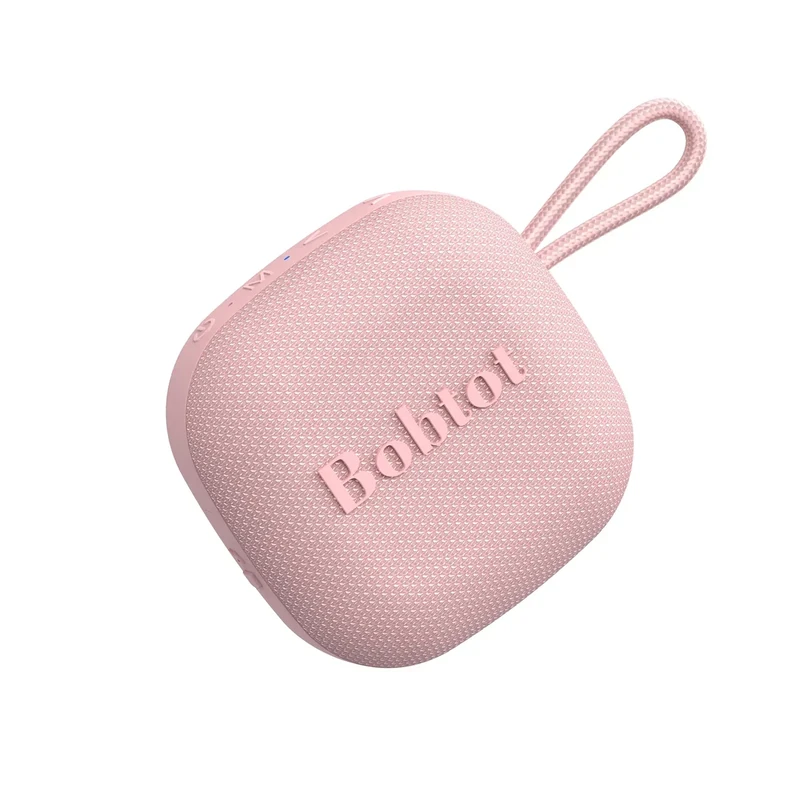 Bobtot Bluetooth Speaker - IPX7 Waterproof, 16H Playtime, Pink