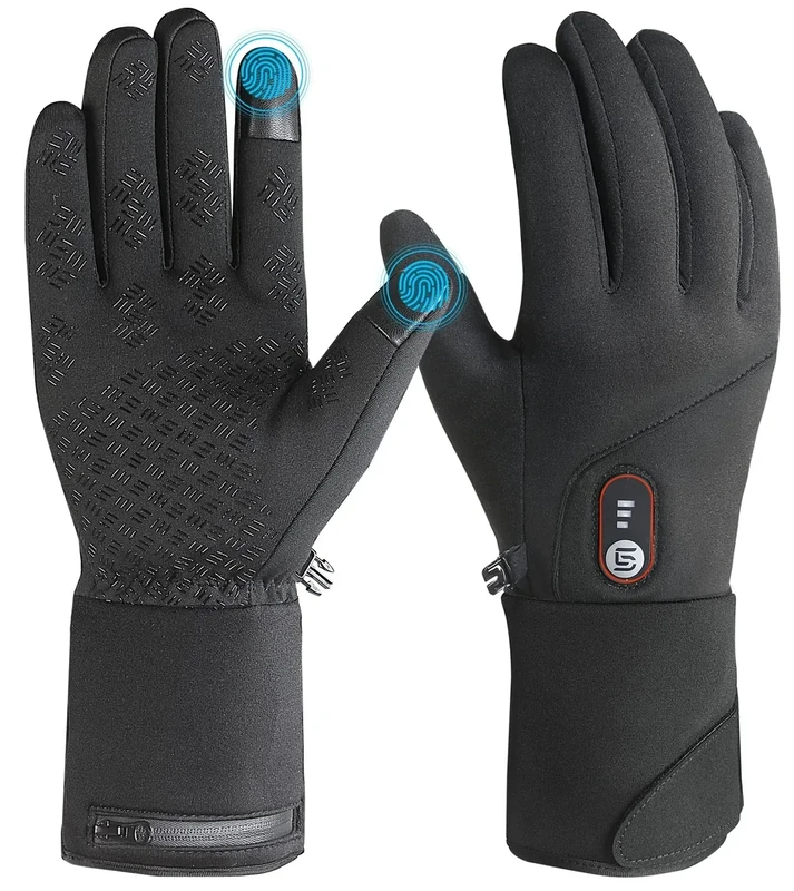 Heated Gloves for Men Women Rechargeable with 7.4V 3000mAh Battery Thin Liner Work Touchscreen Heating Glove for Cold Weather