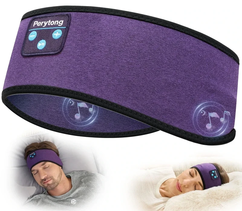 Perytong Sleep Headphones Bluetooth Headband Earphones, Wireless Sleeping Headphones Headband for Sleeping, Sports, Gifts, Workout, Jogging, Yoga, Insomnia, Air Travel, Meditation