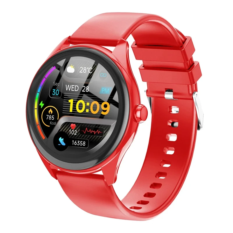 DIVOAZBVO 1.39" - Sports, Sleep Monitor, IP67, Music Control - Red