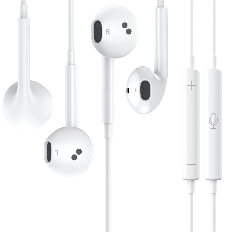 2 Packs Wired Headphones，Lilltning Earbuds for iPhone 14/13/12/11/XR/X/8/7/SE/Pro/Pro Max，for iPhone Earphones Wired Nosie Reduction Built-in Microphone&Volume Control Headsets，Support All iOS System