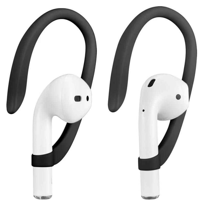 ICARERSPACE Ear Hooks Compatible with Apple AirPods 1, 2, 3, Pro and Pro 2, Anti-Slip Sports EarPds Ear Hooks for AirPods 1, 2, 3 Pro and Pro 2- Black