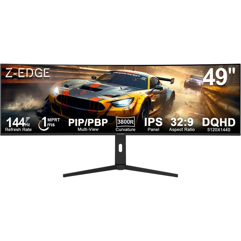 Z Z-EDGE 49" 5120x1440 Curved Gaming Monitor - 144Hz 1ms IPS UltraWide
