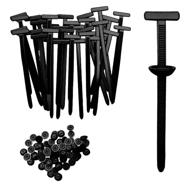 Mucpad Nylon Cable Tie Buckle - 20pcs Zip Tie Clips Automotive Repair