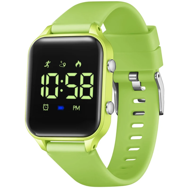 Timever Kids Digital Watches for Boys Girls, Sports Watch with Fitness Tracker, Pedometer, Alarm Clocks, Stopwatch, No App Needed Waterproof Kids Watch, Gift for Teens Student Girls Boys Ages 5-14